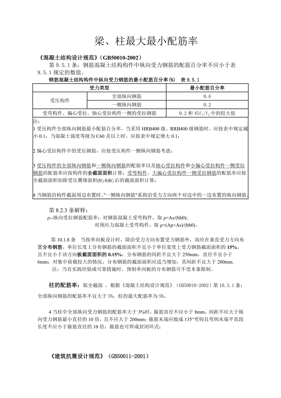 梁、柱最大最小配筋率.doc_第1页