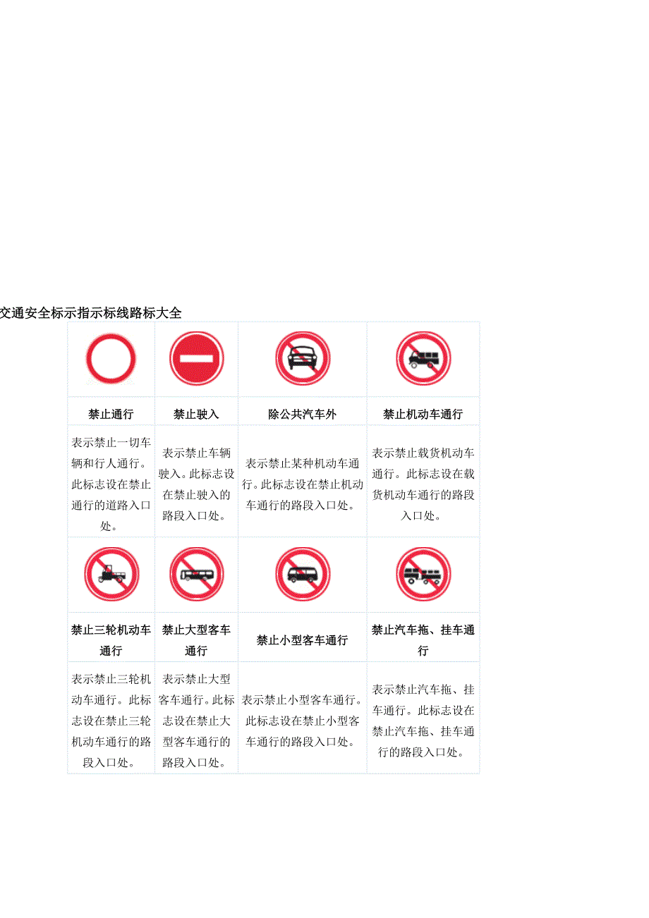 [设计]道路交通安全标示指示标线路标大全_第2页