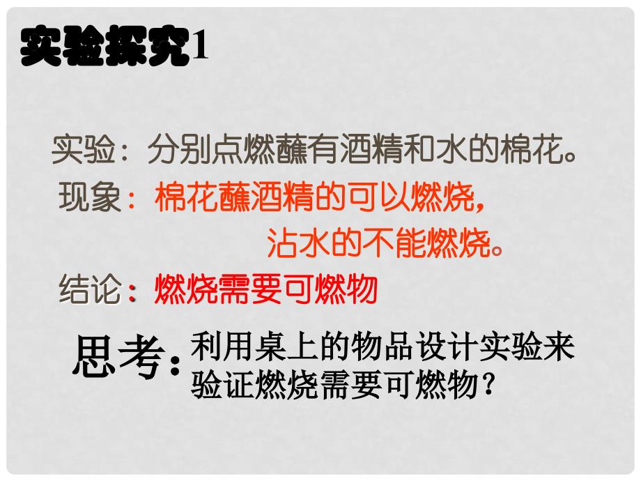 九年级化学上册 第7单元 燃料及其利用 实验活动3 燃烧的条件课件 （新版）新人教版_第3页