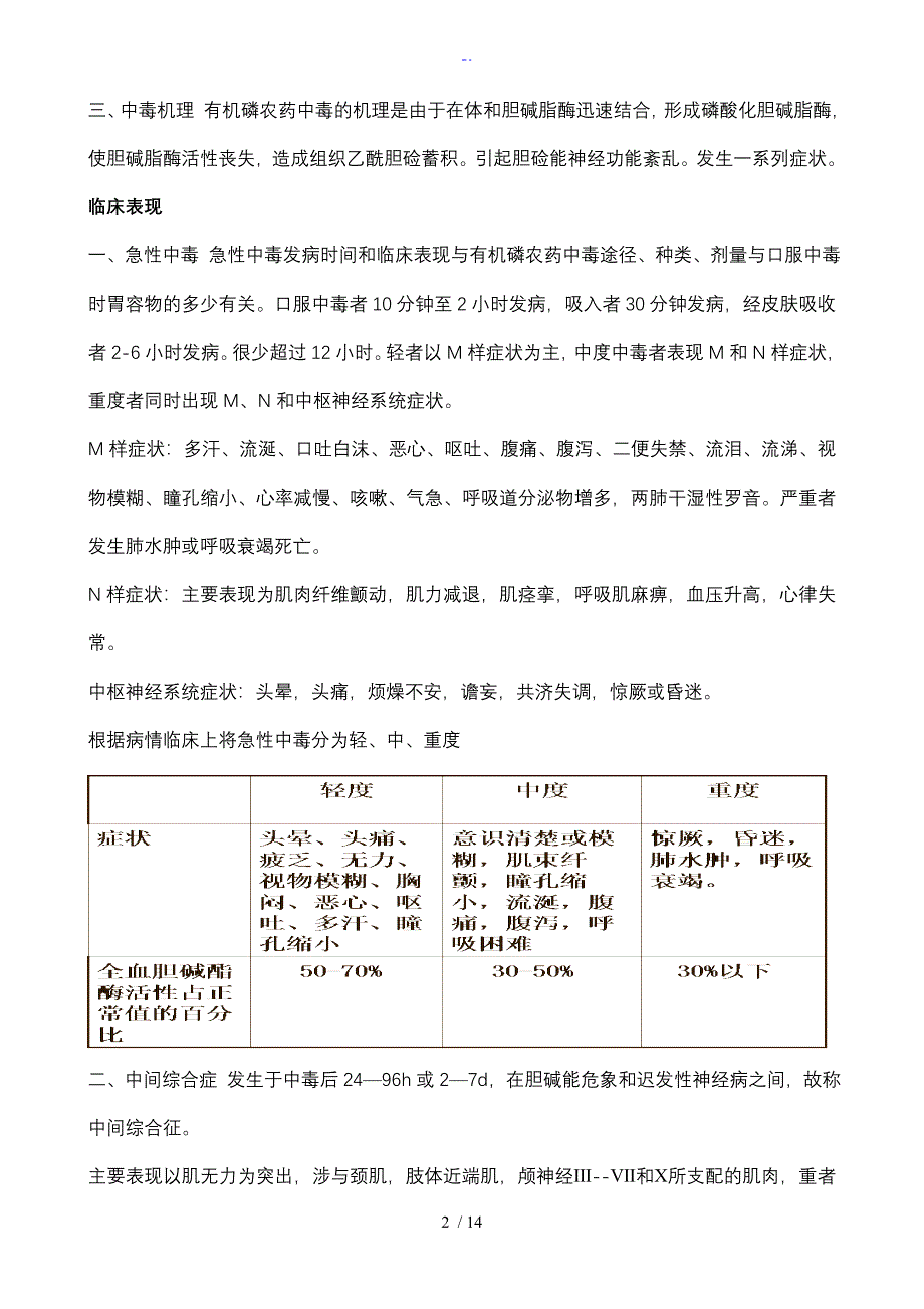 有机磷中毒护理查房_第2页