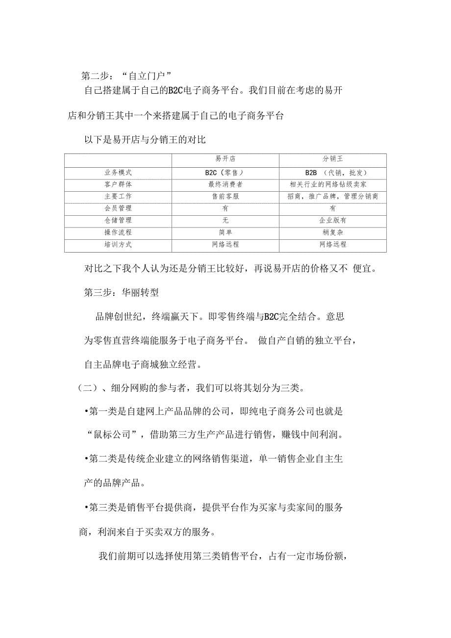 电商部门销售策略计划书_第5页