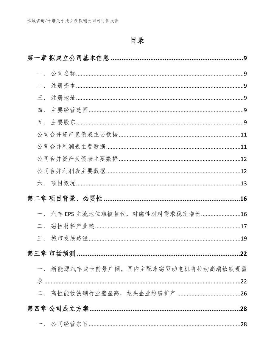 十堰关于成立钕铁硼公司可行性报告【模板范文】_第2页