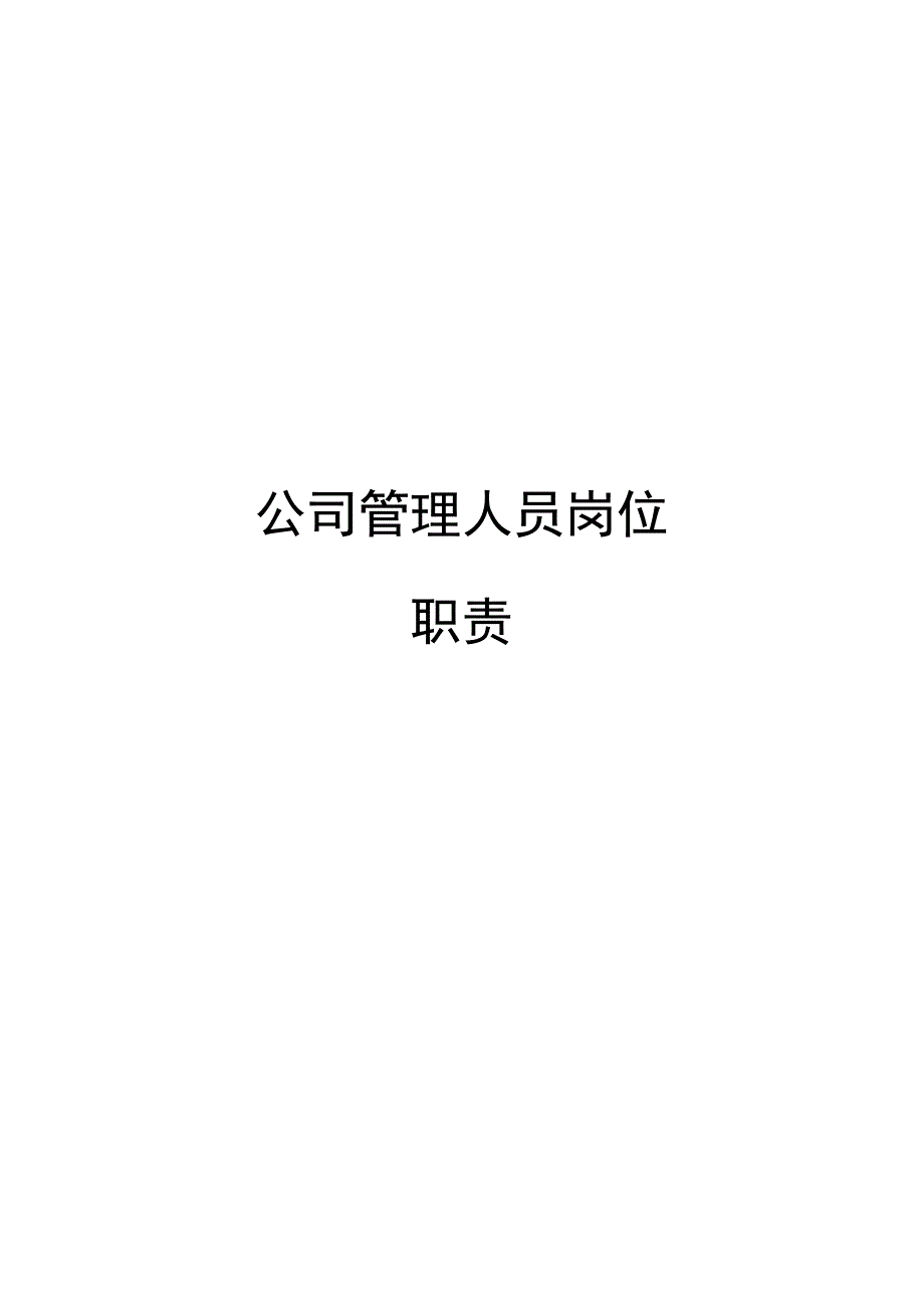 公司管理人员岗位职责_第1页