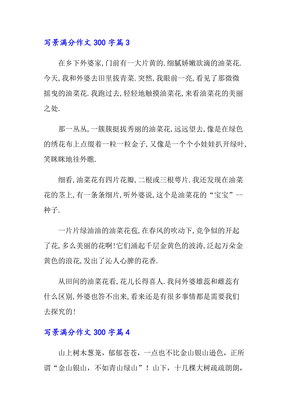 写景满分作文300字九篇_第3页