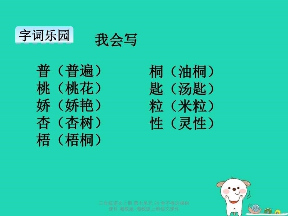 最新三年级语文上册第七单元24舍不得这棵树_第5页