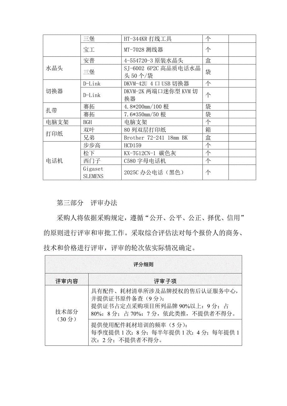 太平海关2017技术配件耗材定点采购方案_第5页