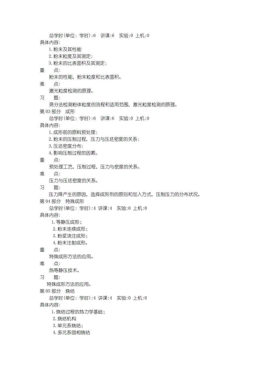 沈阳理工大学刘凤国-粉末冶金技术教学大纲修订_第3页