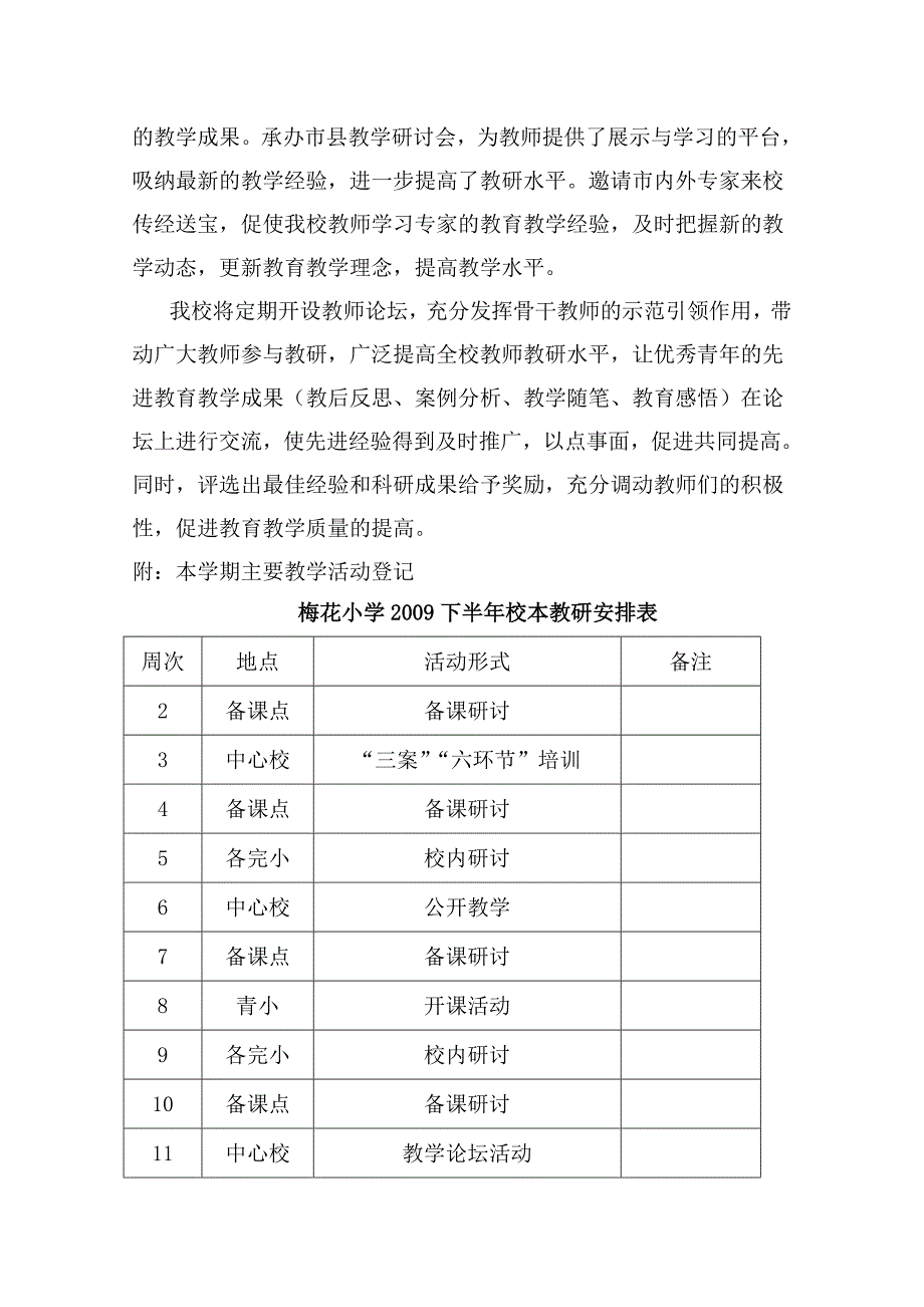 梅花小学校本科研工作计划_第4页