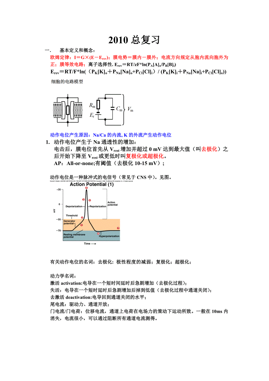 膜离子通道总复习汇总_第1页