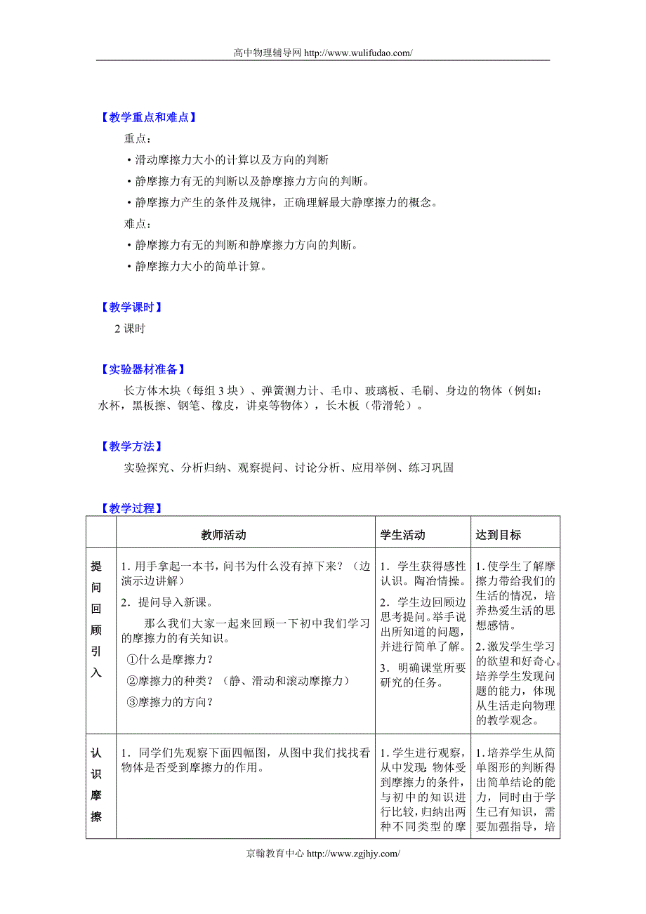 高一物理获奖摩擦力教学设计.doc_第2页