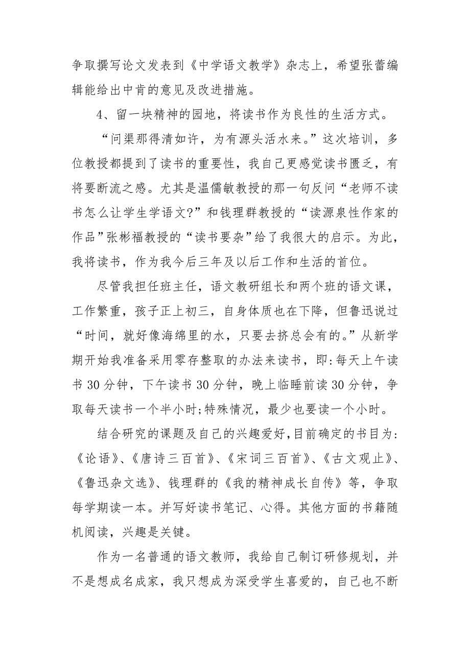 初中语文教师个人专业成长三年的规划_第5页