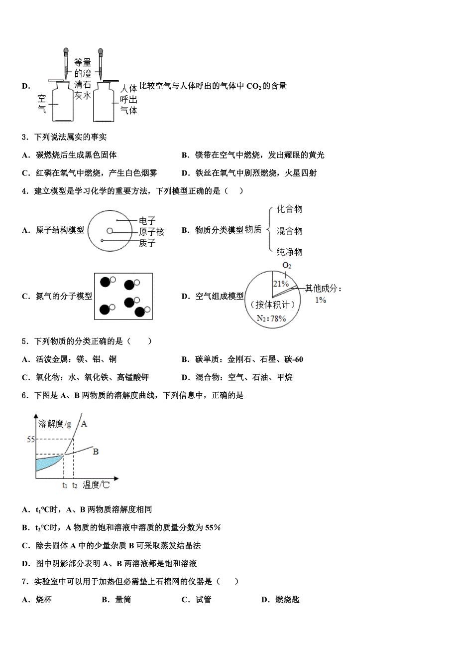 2022-2023学年河南省西华县化学九上期末经典试题含解析.doc_第2页