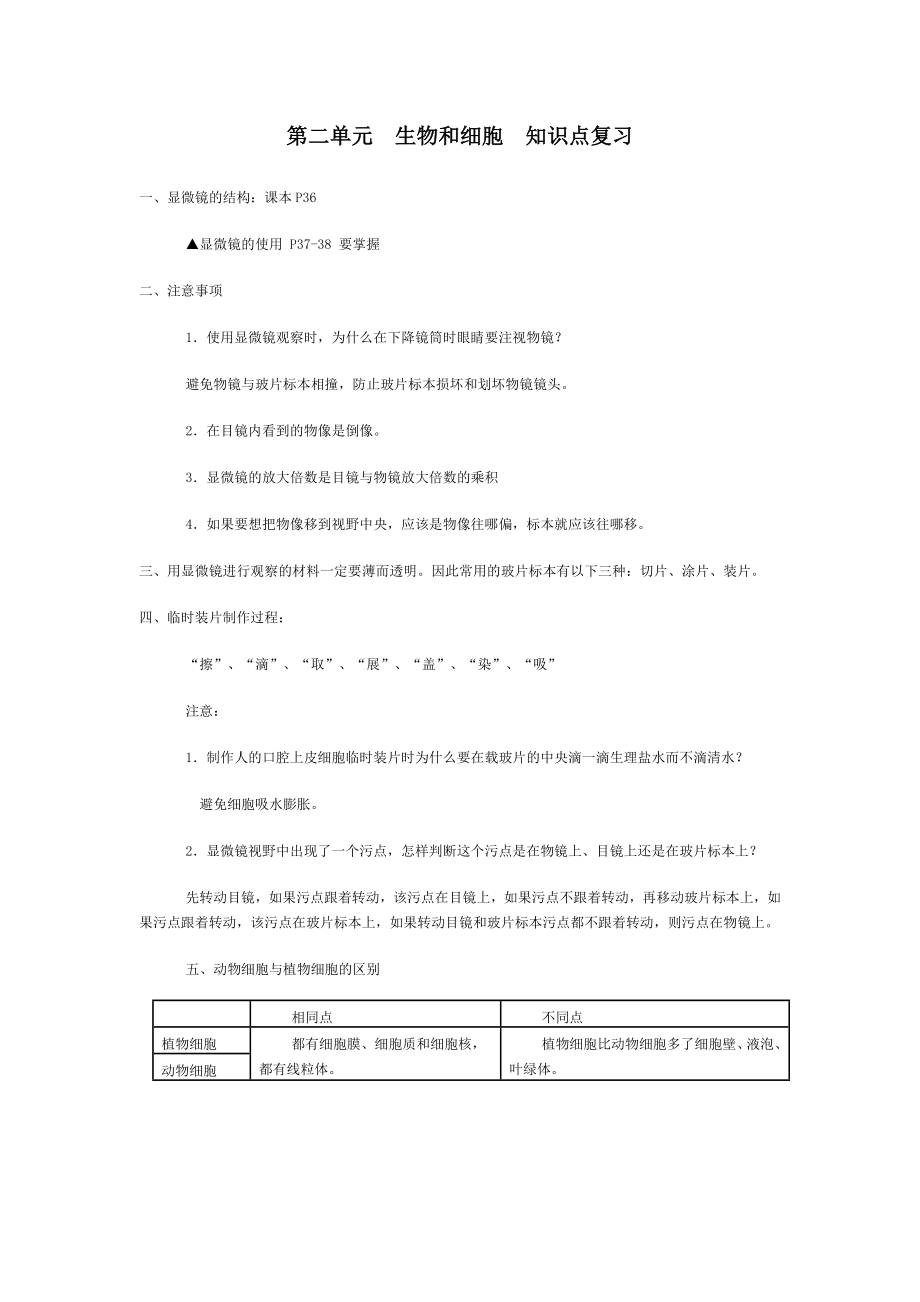 初中生物总复习知识概要_第2页