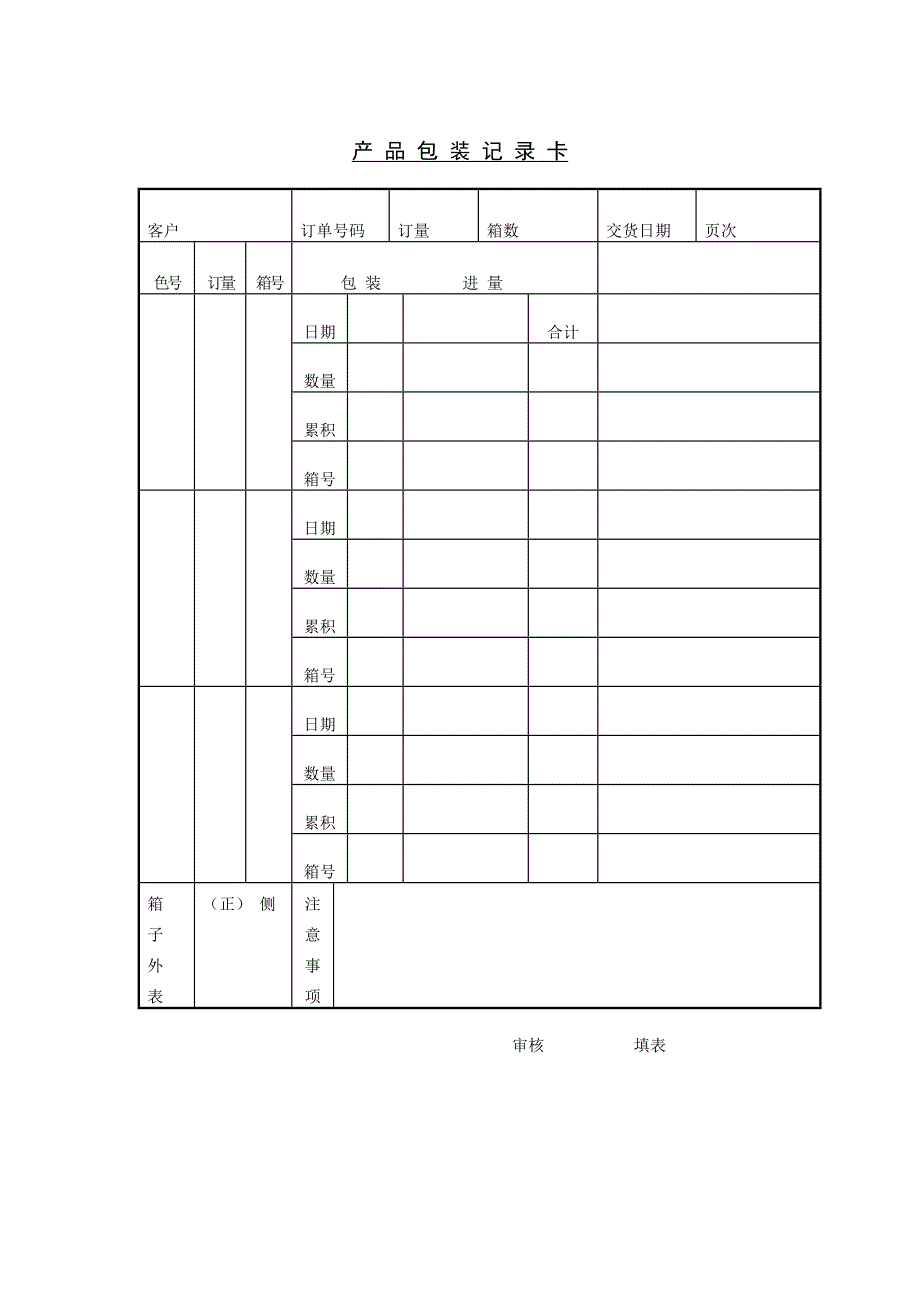 十五、产品包装记录卡_第1页