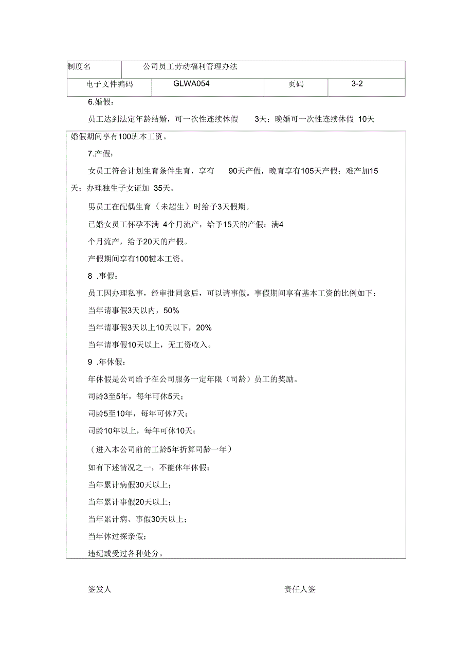 公司员工劳动福利管理办法-参考_第2页