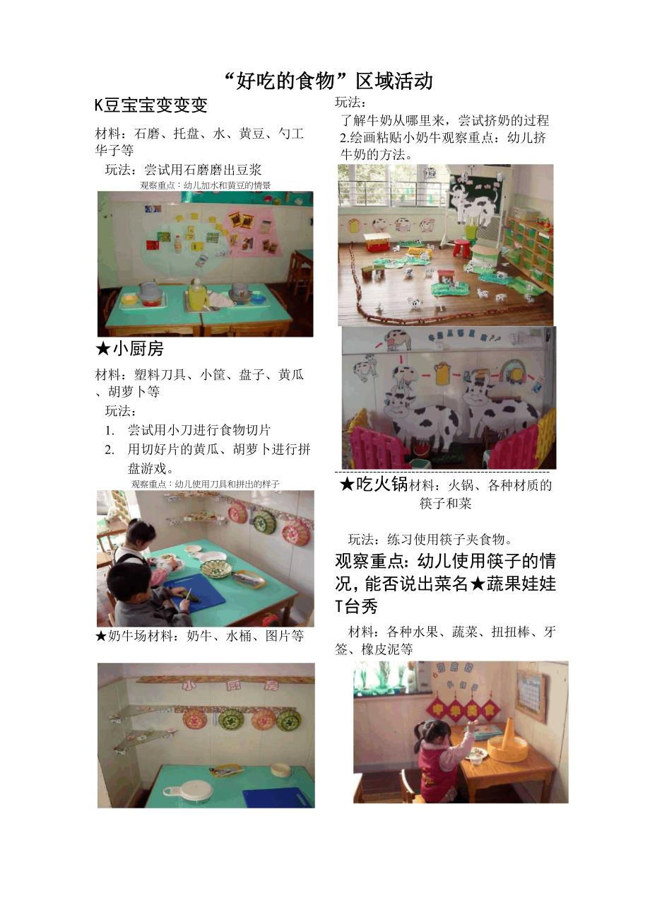 《好吃的食物》区域活动_第1页