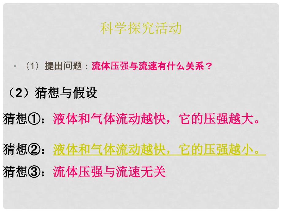 八年级物理 8.4 液体压强与流速的关系课件 沪科版_第3页