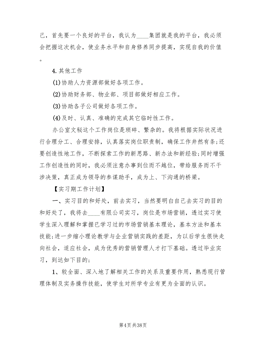 2022年实习期工作计划(6篇)_第4页