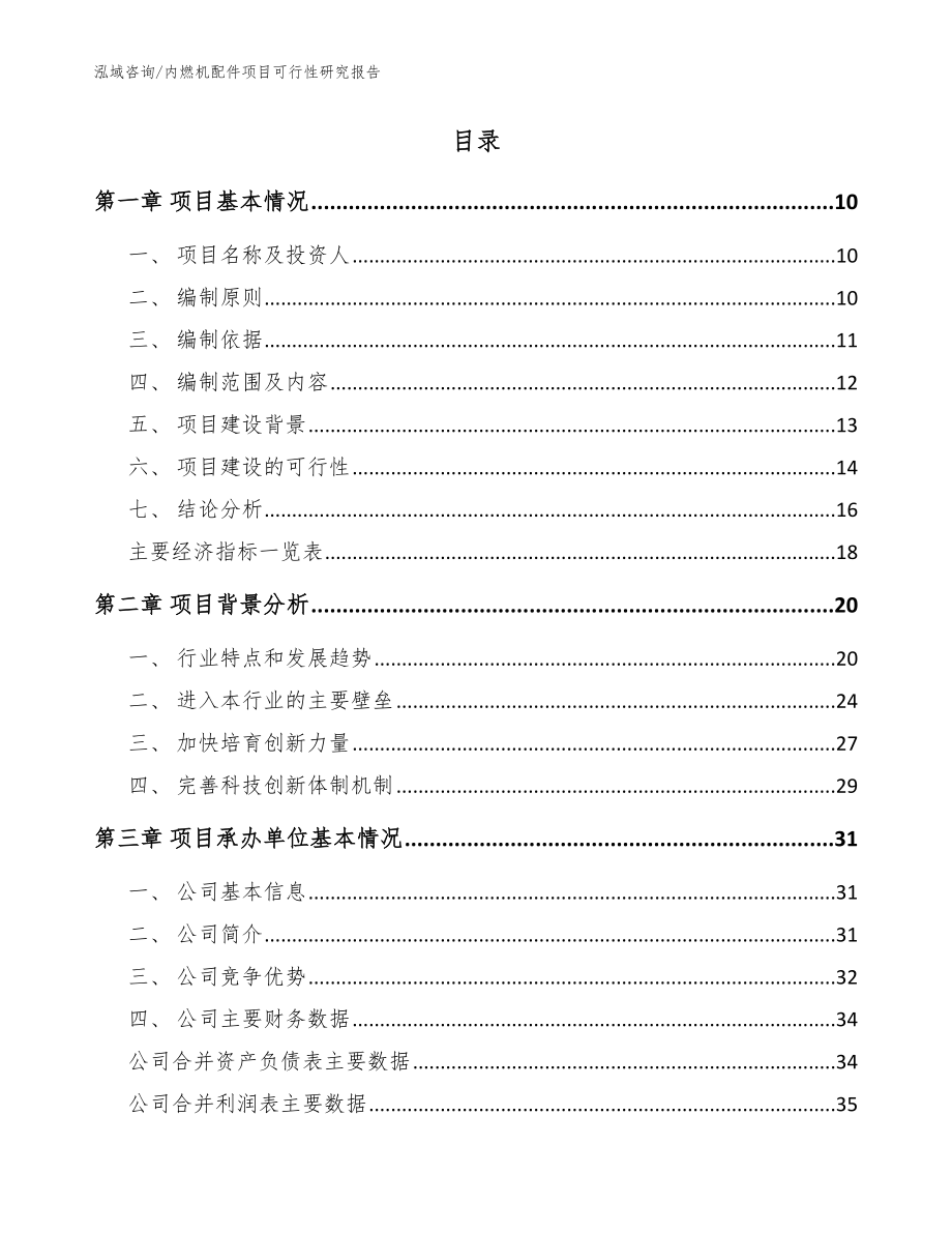 内燃机配件项目可行性研究报告【范文】_第2页