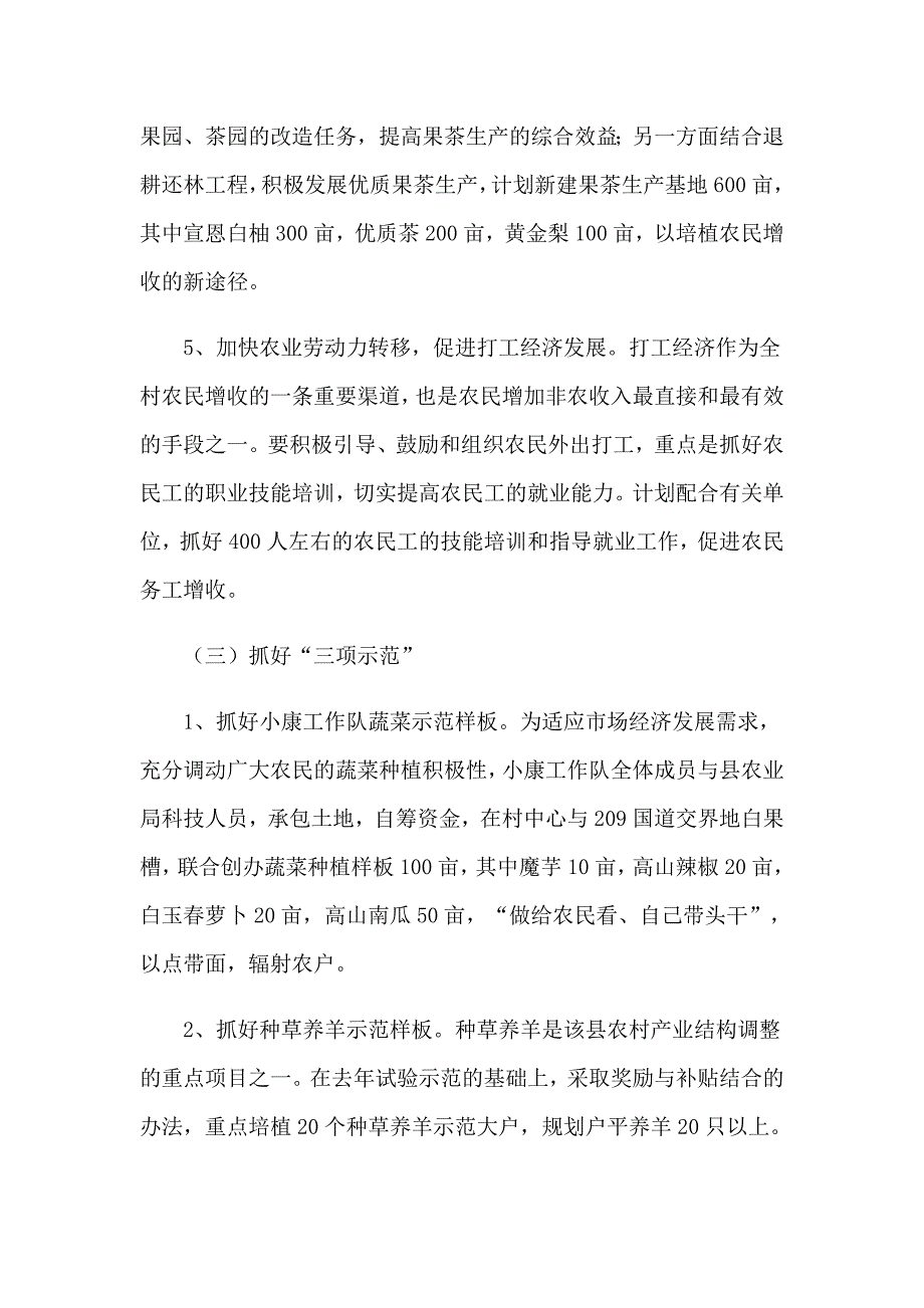 农村工作计划模板汇编六篇_第4页