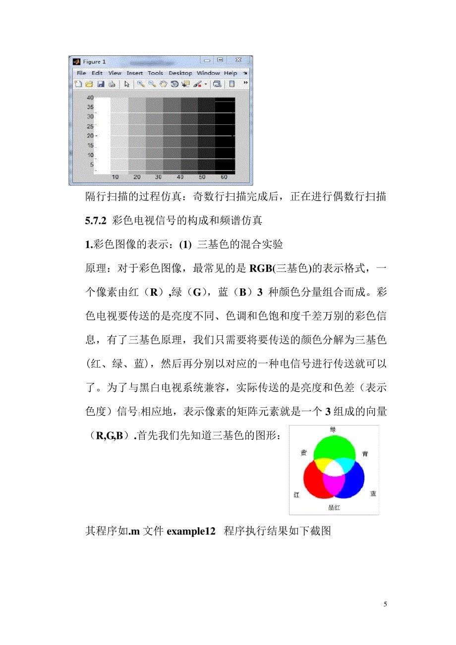 彩色电视系统的建模仿真课程设计_第5页