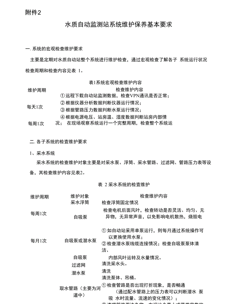 水质监测站系统维护保养基本要求_第3页