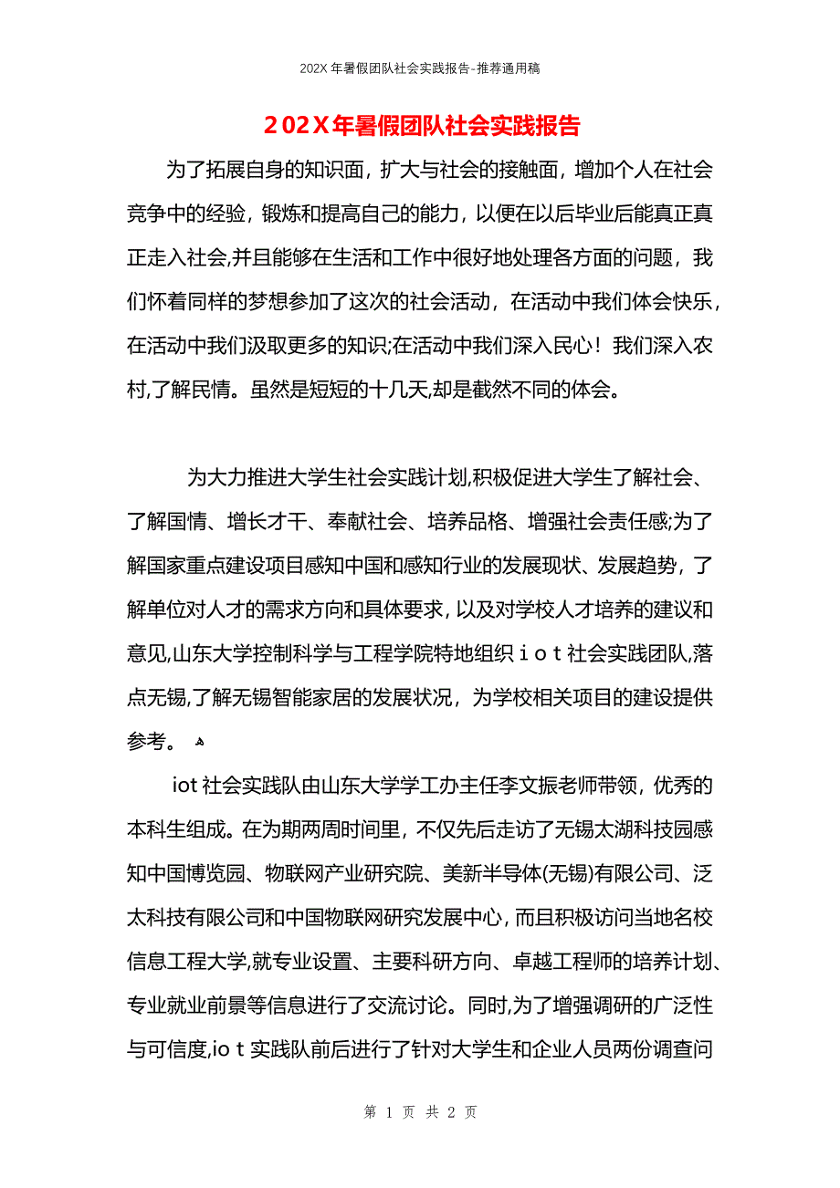 暑假团队社会实践报告_第1页