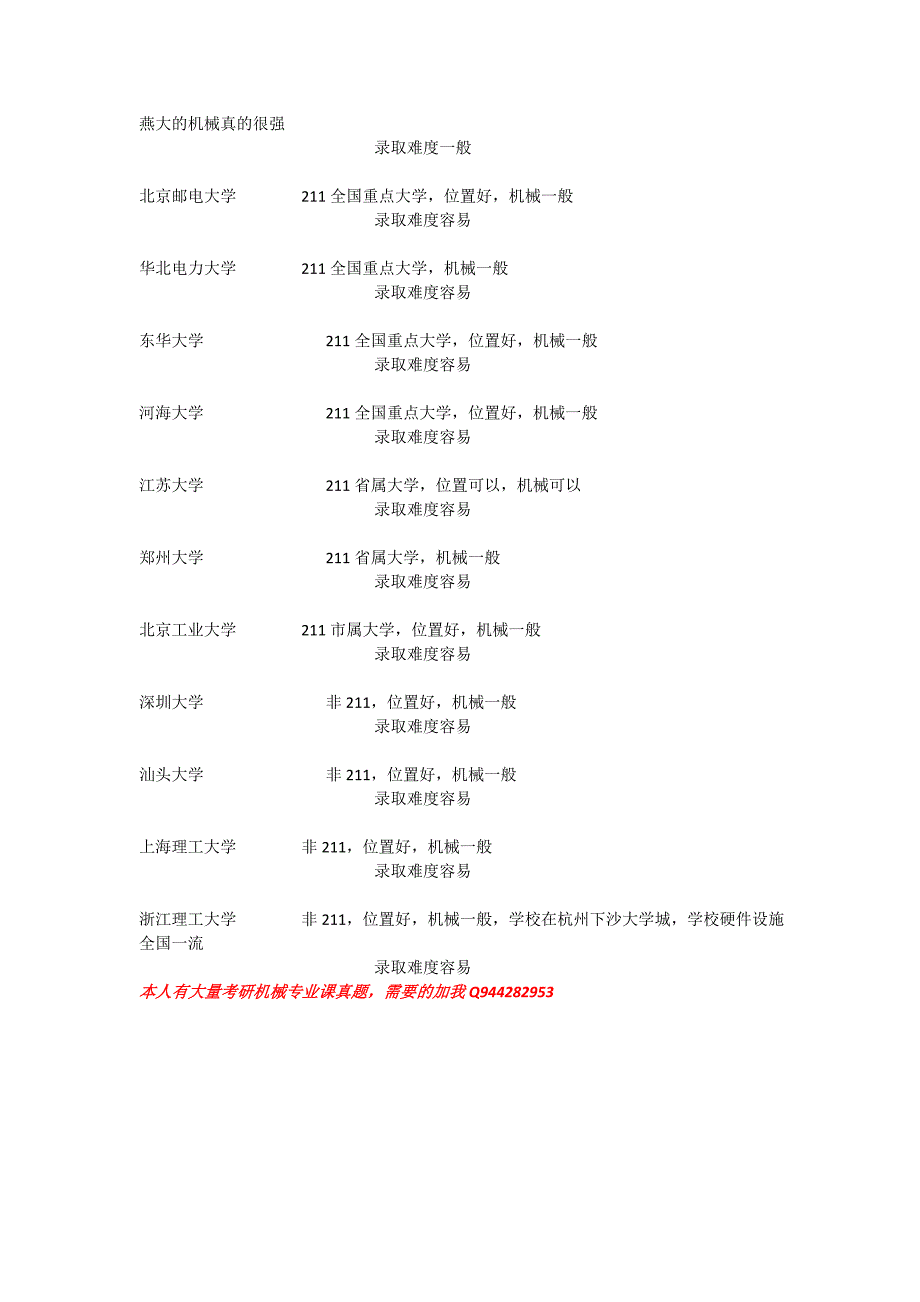 各学校机械专业考研难度分析_第4页