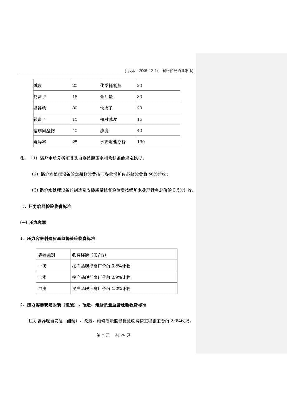 甘肃省特种设备检验检测收费标准（试行）doc-关于特种设_第5页