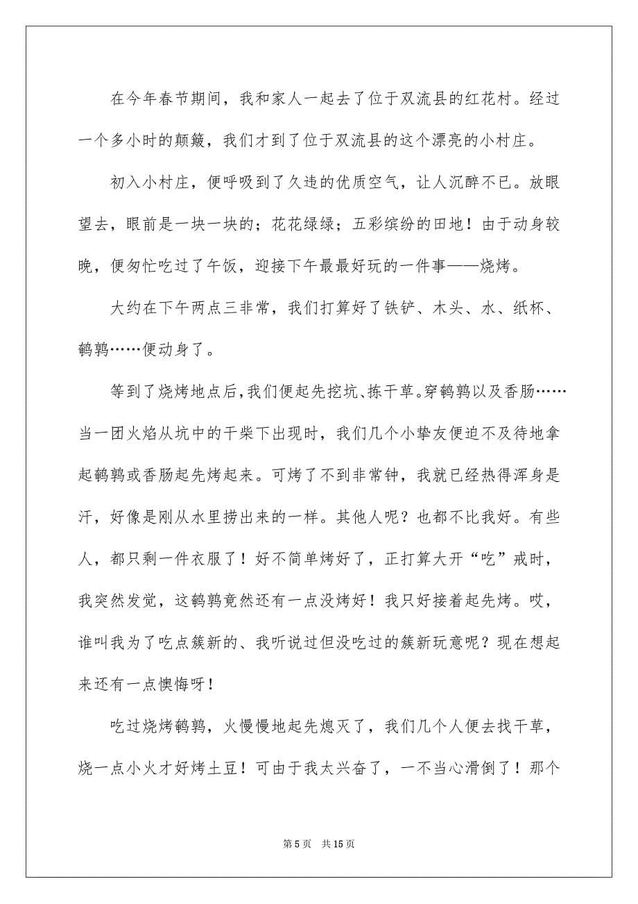 关于六年级烧烤作文锦集十篇_第5页