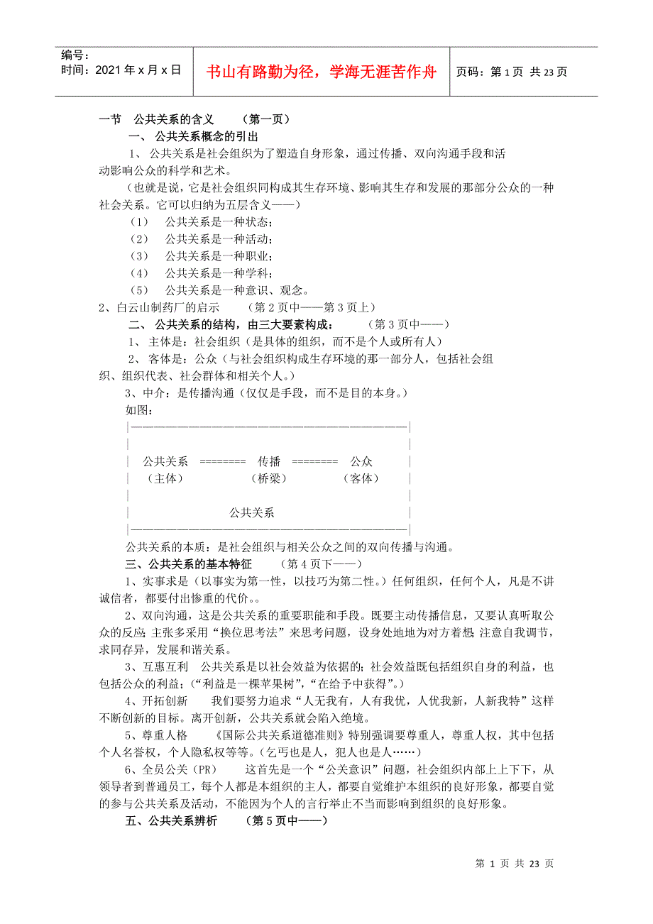 公关考试资料的总结_第1页