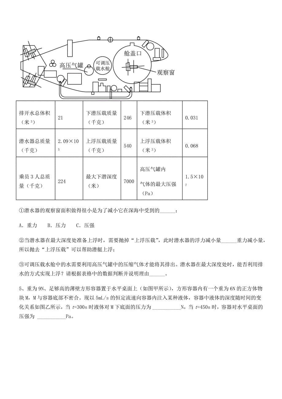 2018-2019年人教版八年级物理下册第十章浮力期末试卷可编辑.docx_第5页