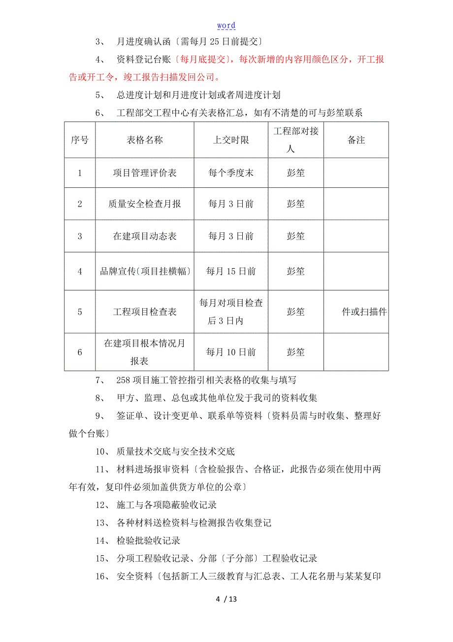 新手室内装修资料员经验指引_第4页