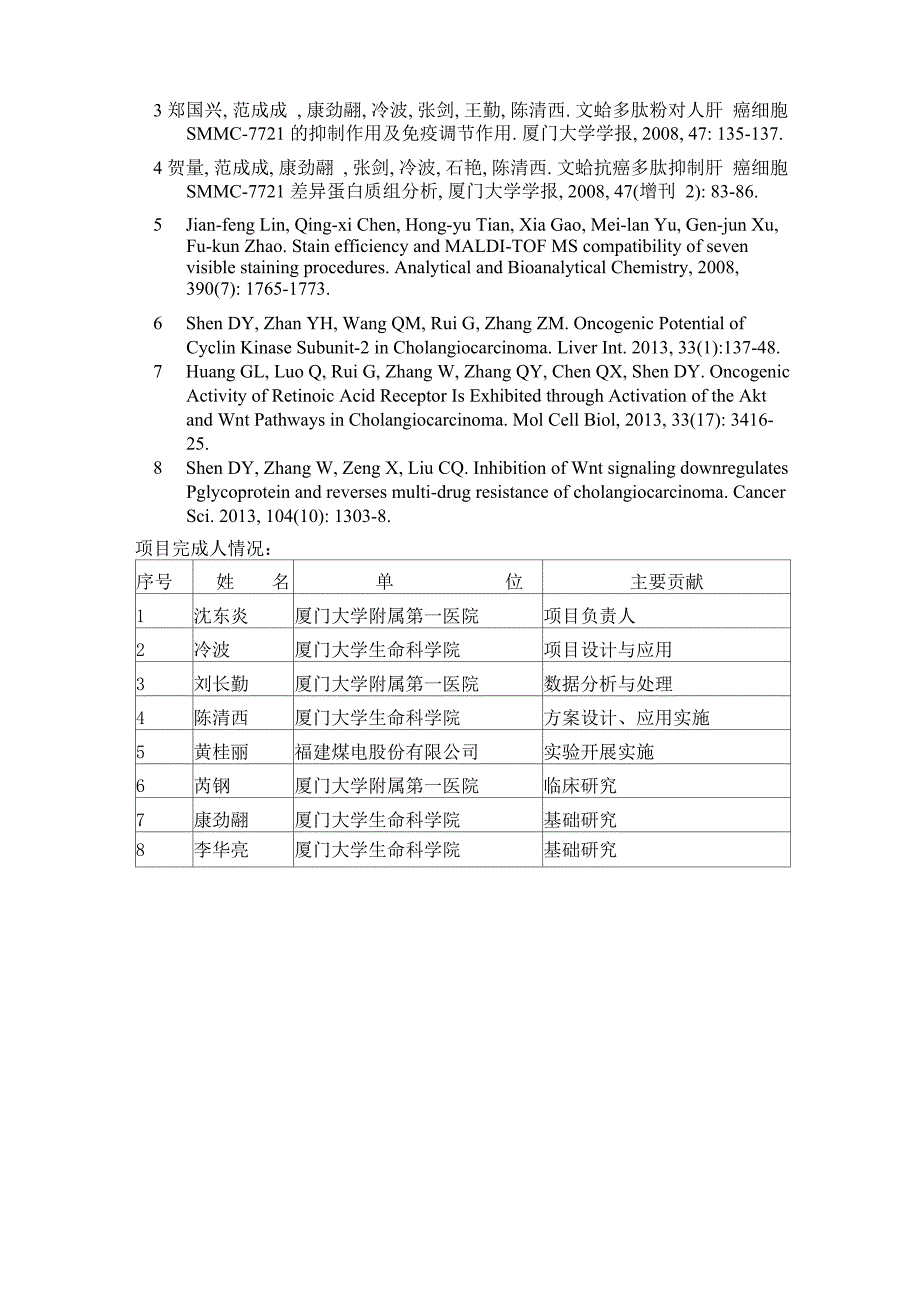 项目名称：抗癌效应物及其相关肿瘤耐药性标志物的_第2页