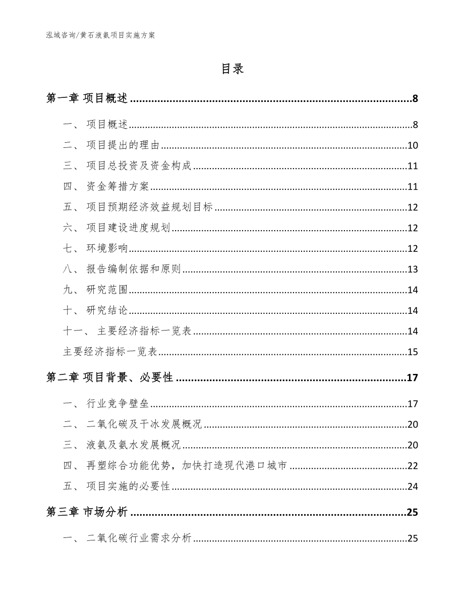 黄石液氨项目实施方案参考模板_第2页