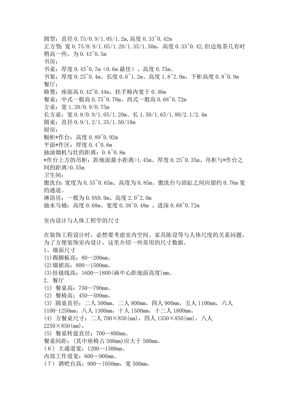 人体工程学和常用室内尺寸_第2页