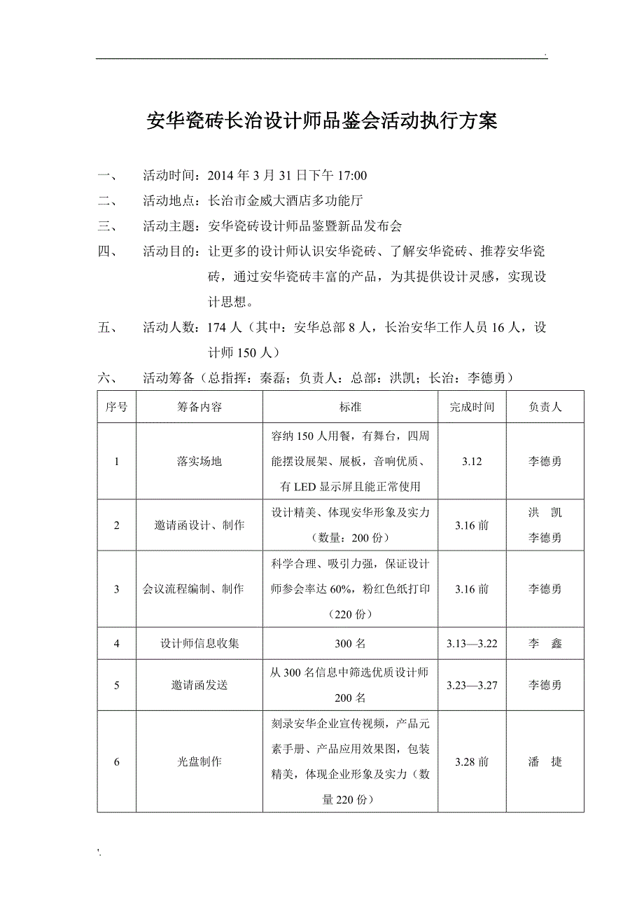 设计师品鉴会执行方案_第1页