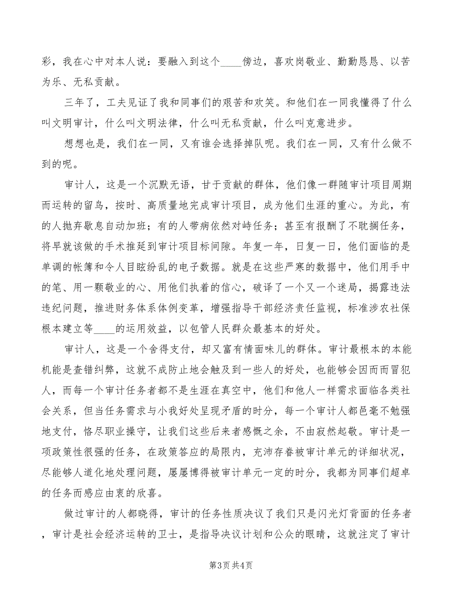 2022年审计岗位竞聘的演讲稿_第3页