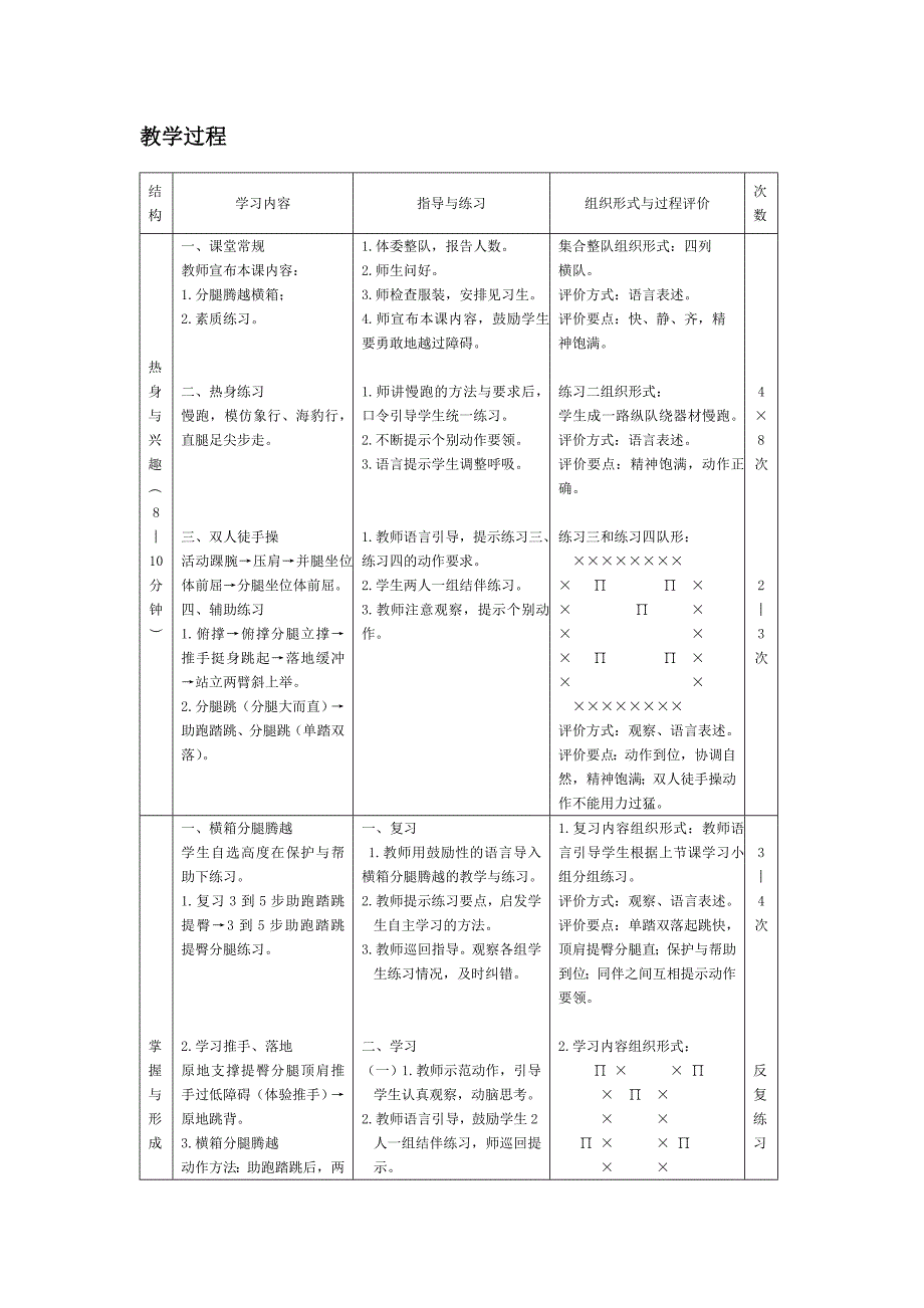 《支撑跳跃——横箱分腿腾越》教案1+-+副本.doc_第2页