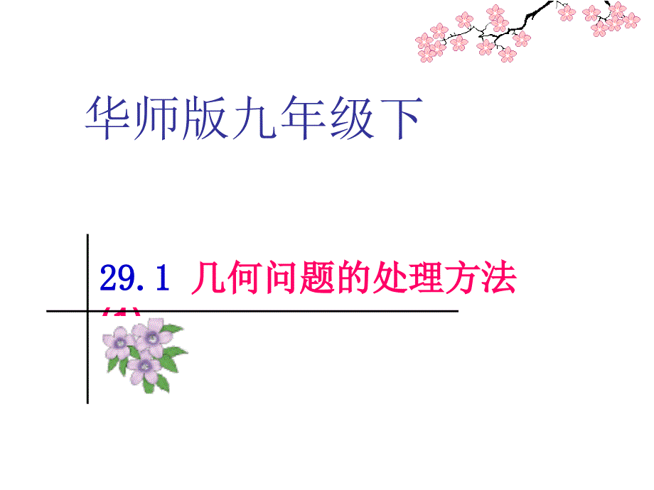 291_几何问题的处理方法_第1页