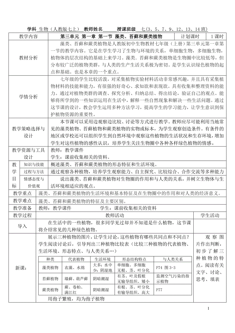 7311藻类苔藓和蕨类植物Z_第1页