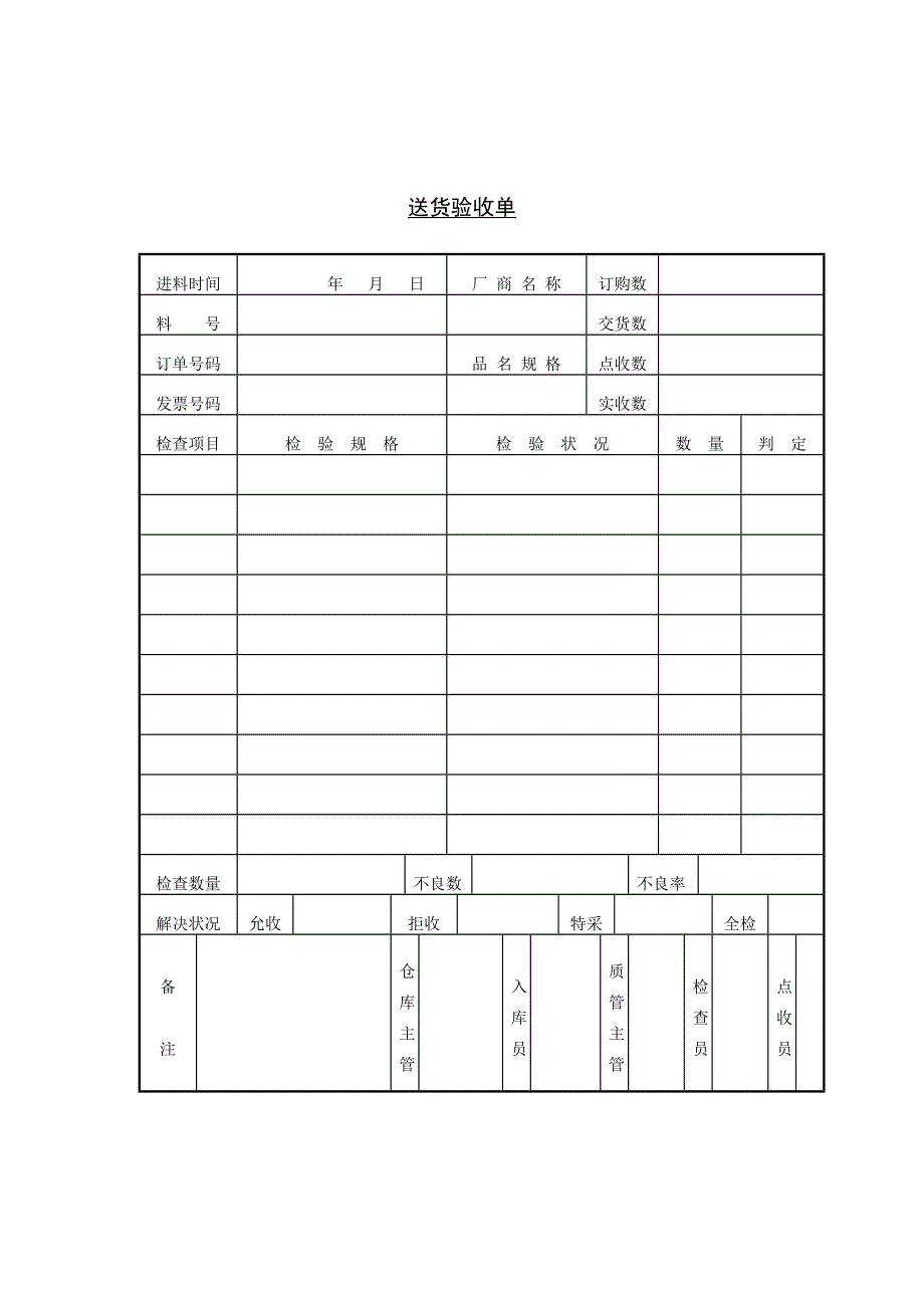 订购进料送货验收单_第1页