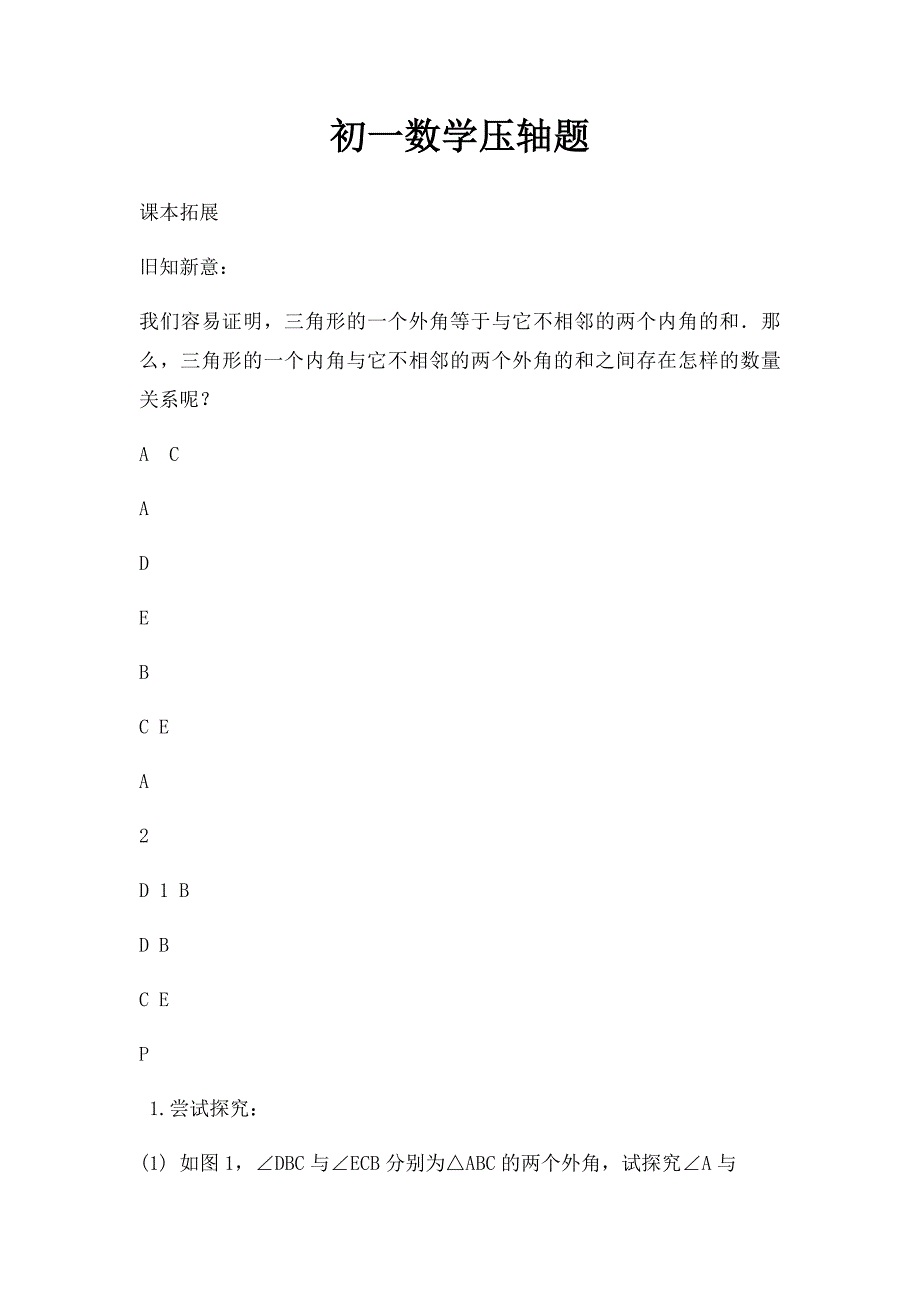 初一数学压轴题_第1页