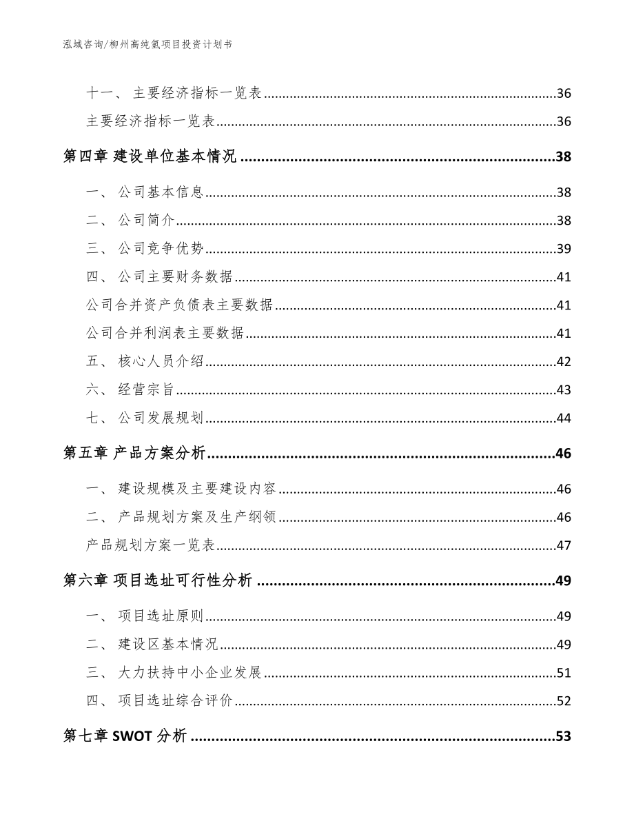 柳州高纯氢项目投资计划书【模板范文】_第2页