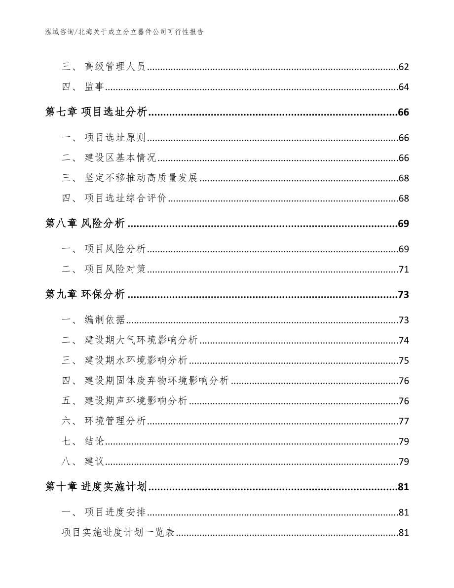 北海关于成立分立器件公司可行性报告_模板_第5页