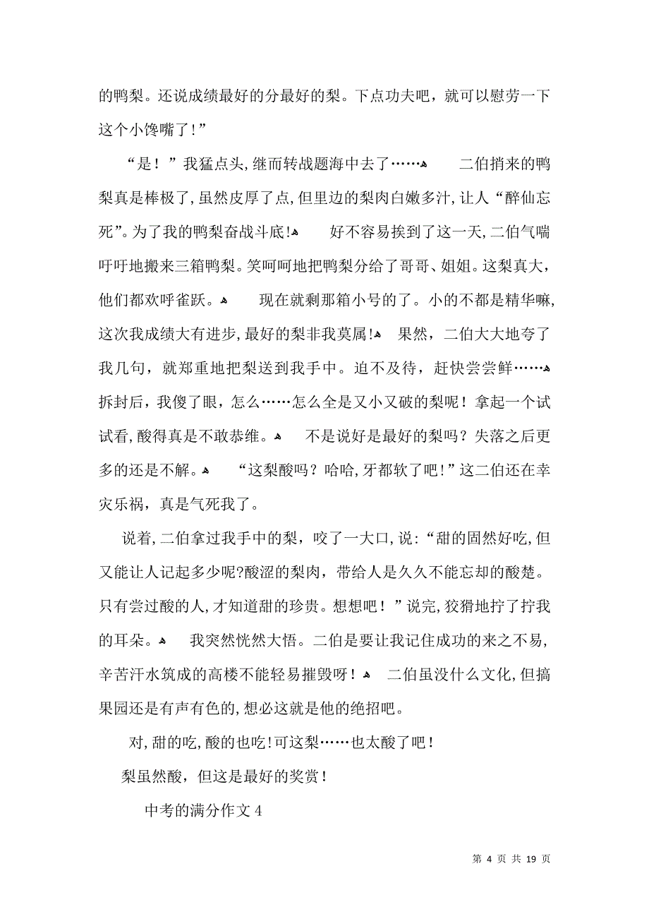 中考的满分作文_第4页