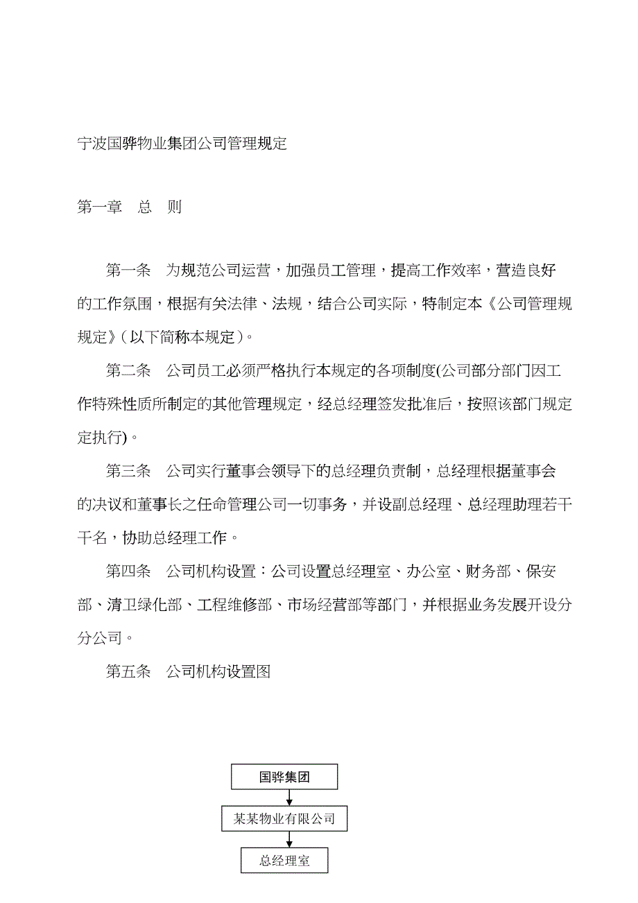 宁波某物业集团公司管理规范fghp_第1页