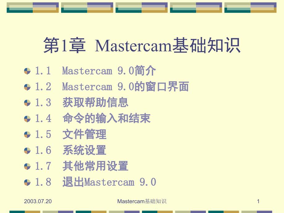 Mastercam基础知识课件_第1页