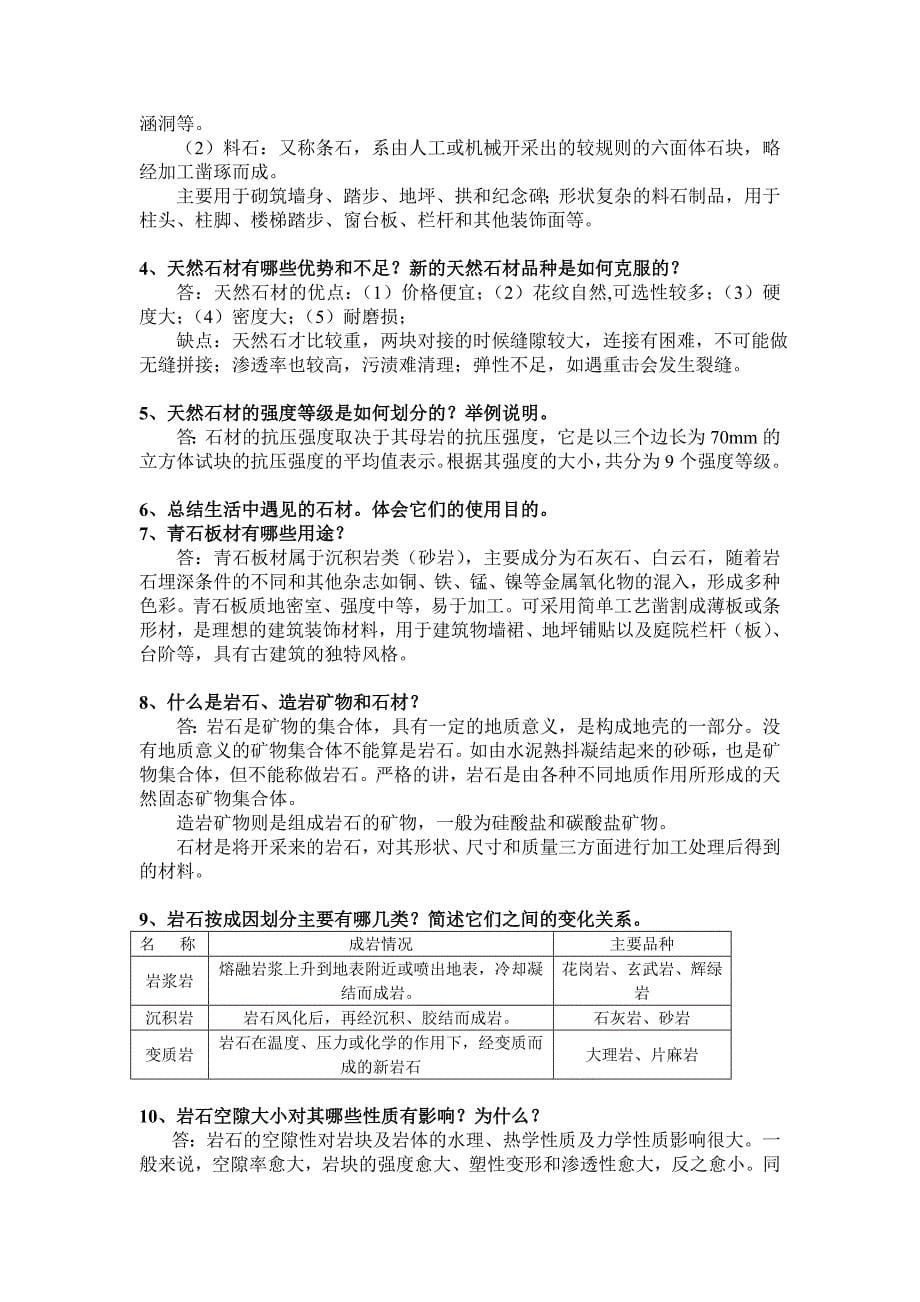 建筑材料课后思考题答案和习题答案.doc_第5页