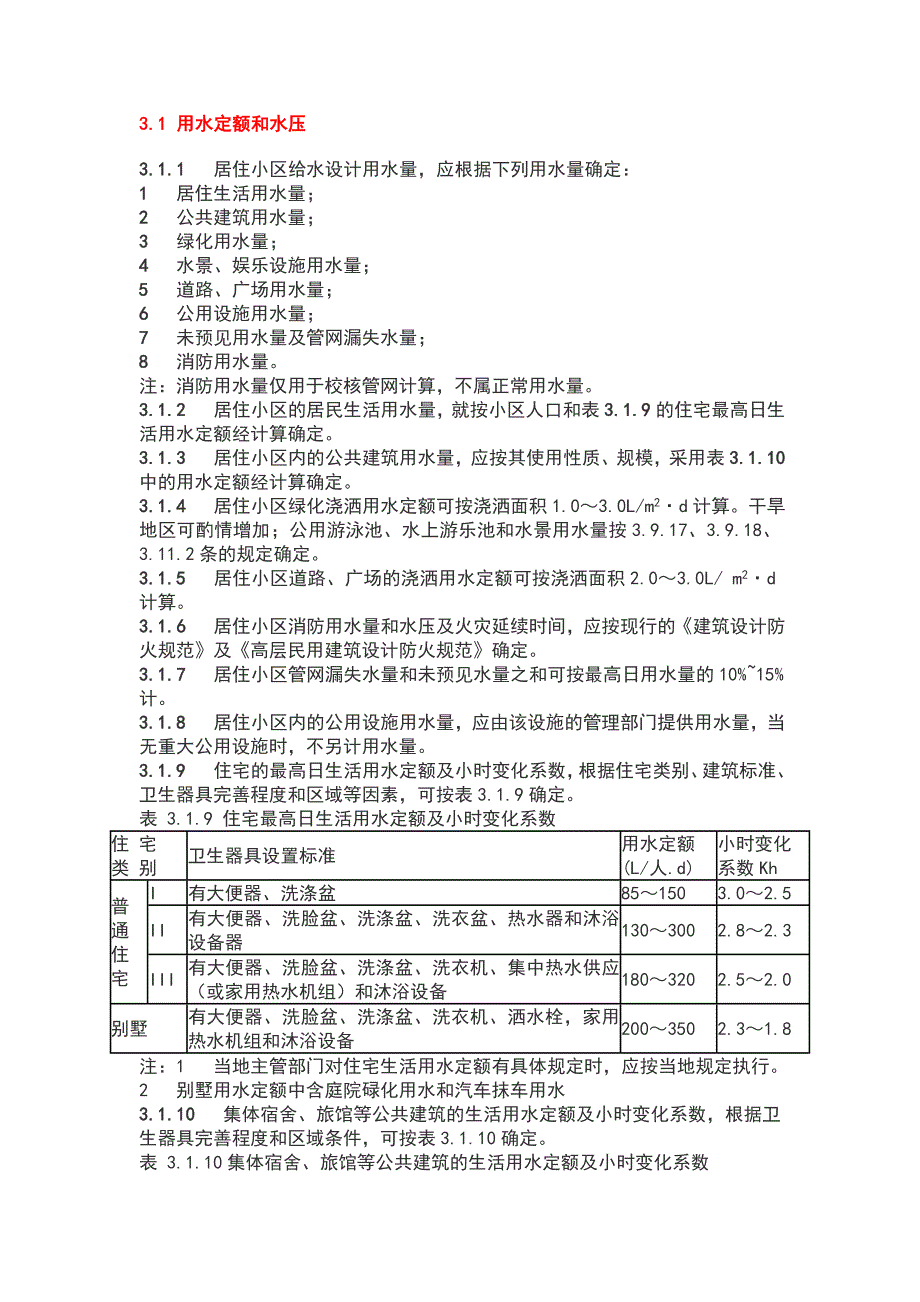用水定额及实用标准_第1页